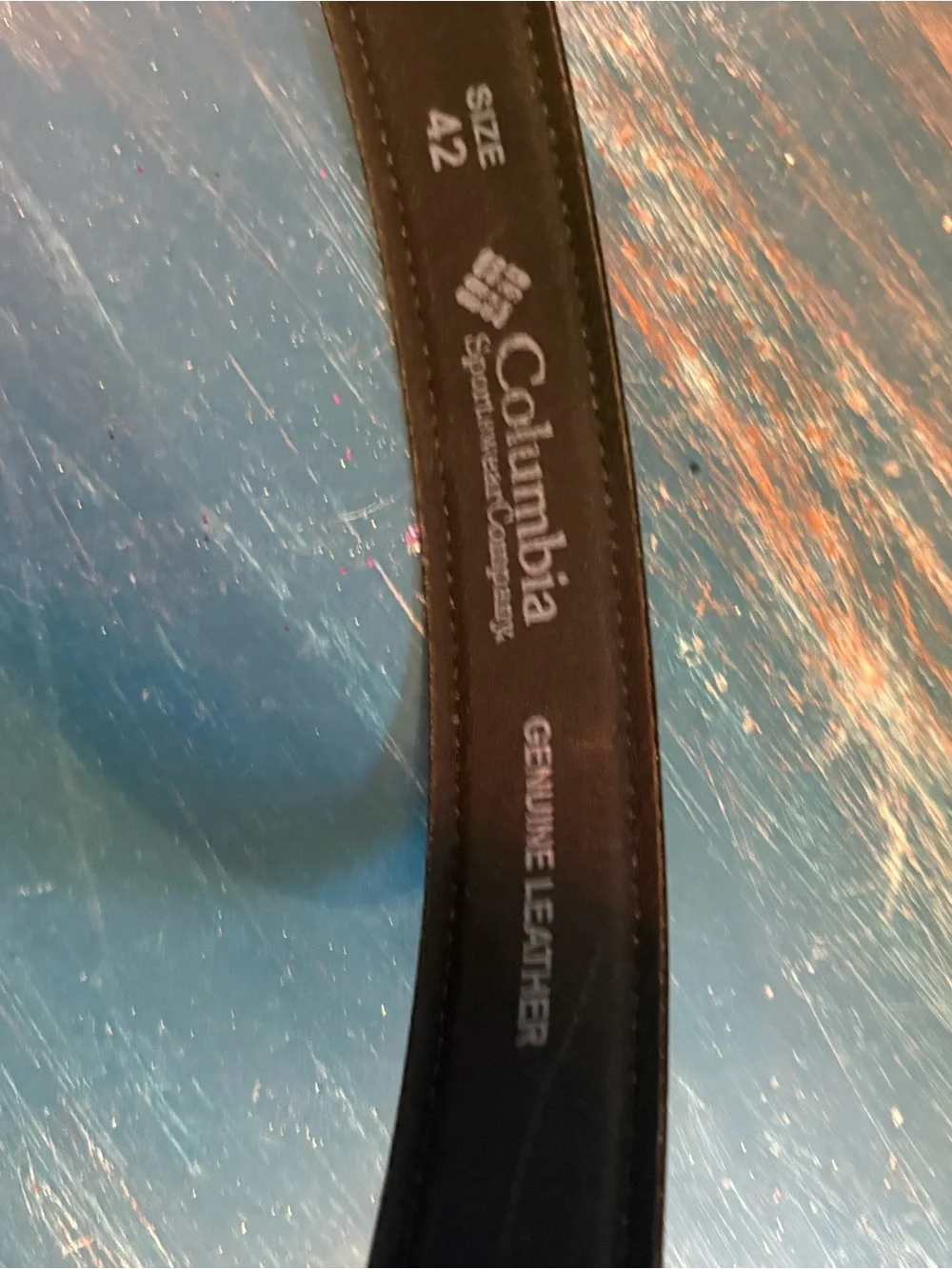 Columbia Sportswear Double Loop Leather Belt Men’s  Size 42